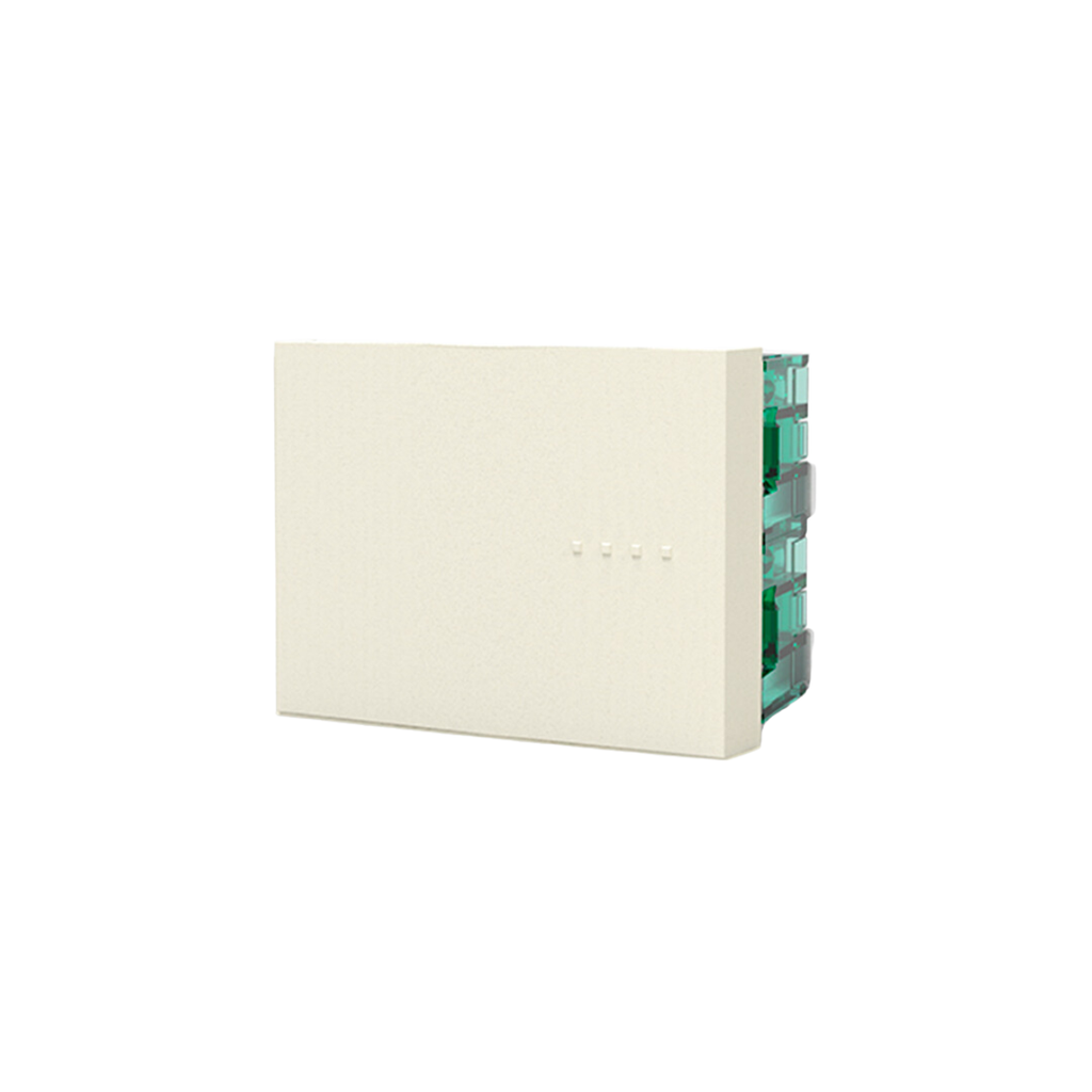 MOD.INTERRUP. BIP.4 VIAS, TECLA DOBLE, BAUHAUS - BLANCA