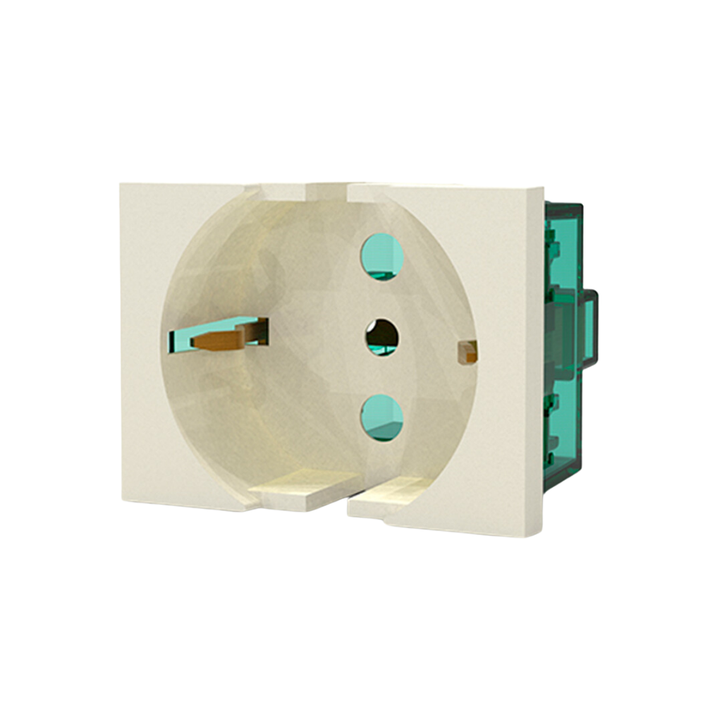 MODULO TOMA SCHUKO 16A. - BLANCA