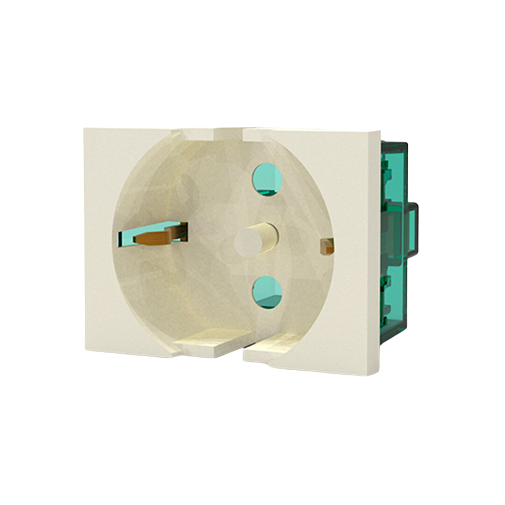 MODULO TOMA SCHUKO 16A. POLARIZADO - BLANCA