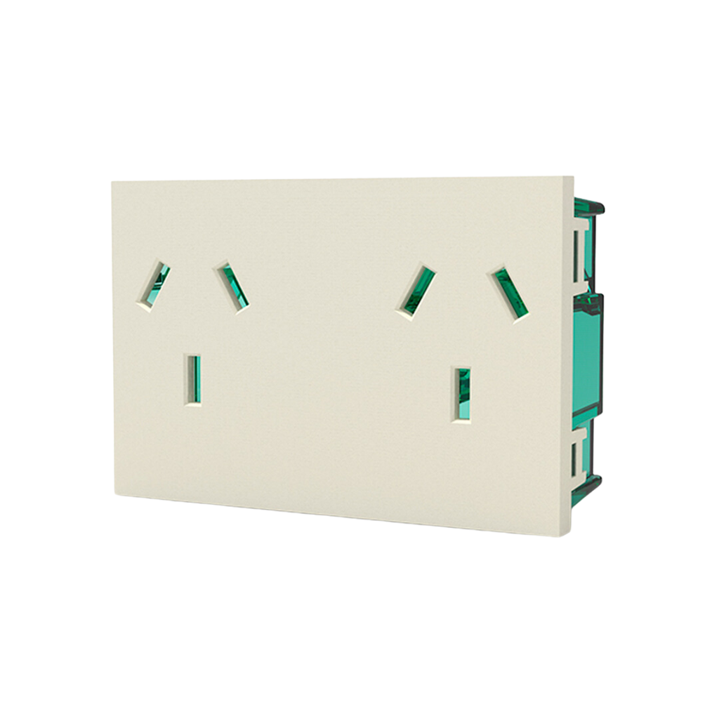 MOD.TOMA BIP.C/T.DOBLE "EASYFIT" SIN DERIVAC.C/PROTECC.  - BLANCA