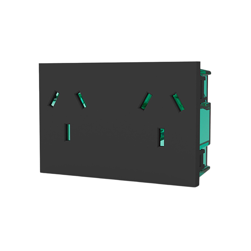 MOD.TOMA BIP.C/TIERRA DOBLE "EASYFIT" SIN DERIVAC. GRIS 
