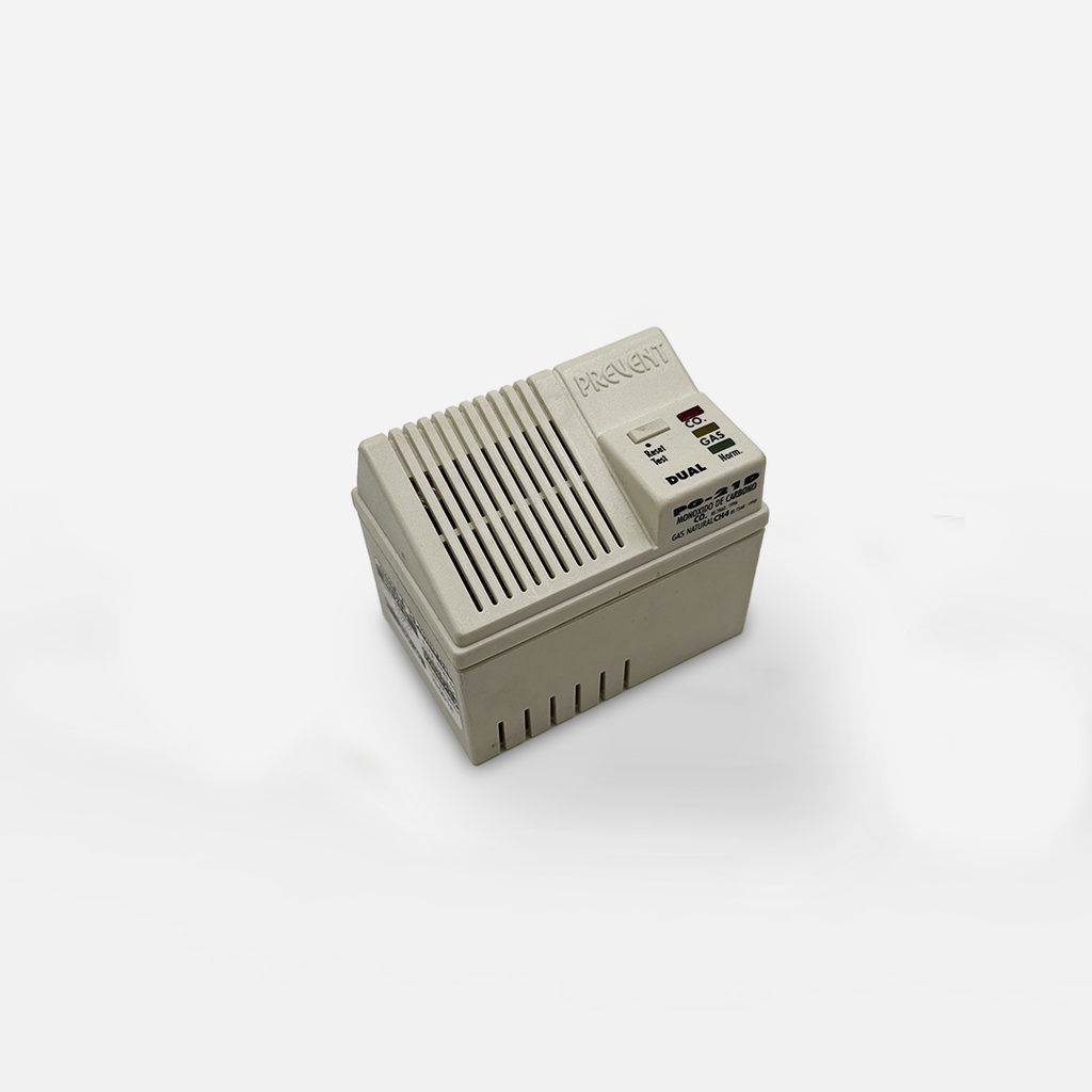 DETECTOR DUAL P/GAS NATURAL + MONOXIDO DE CARBONO - BLANCA