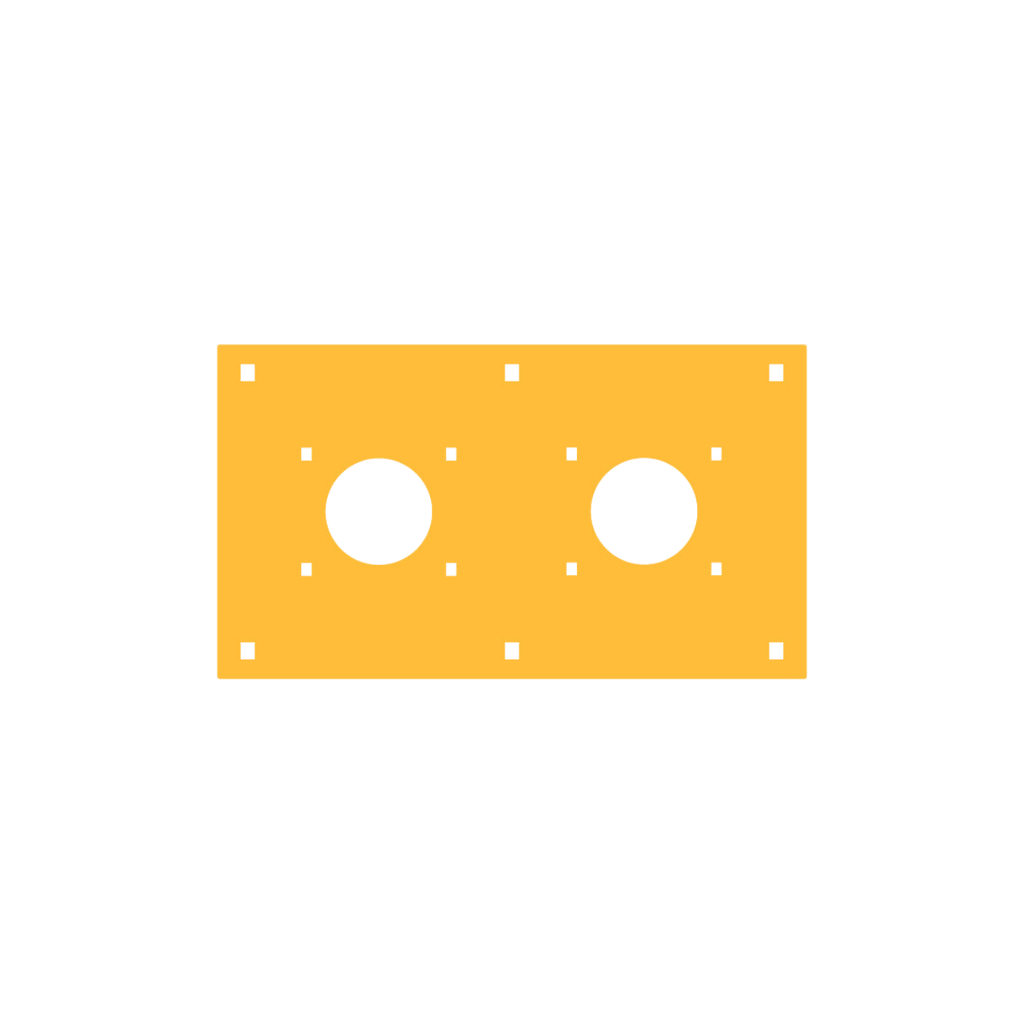 PLACA PORTANTE PARA CBOX AMARILLA