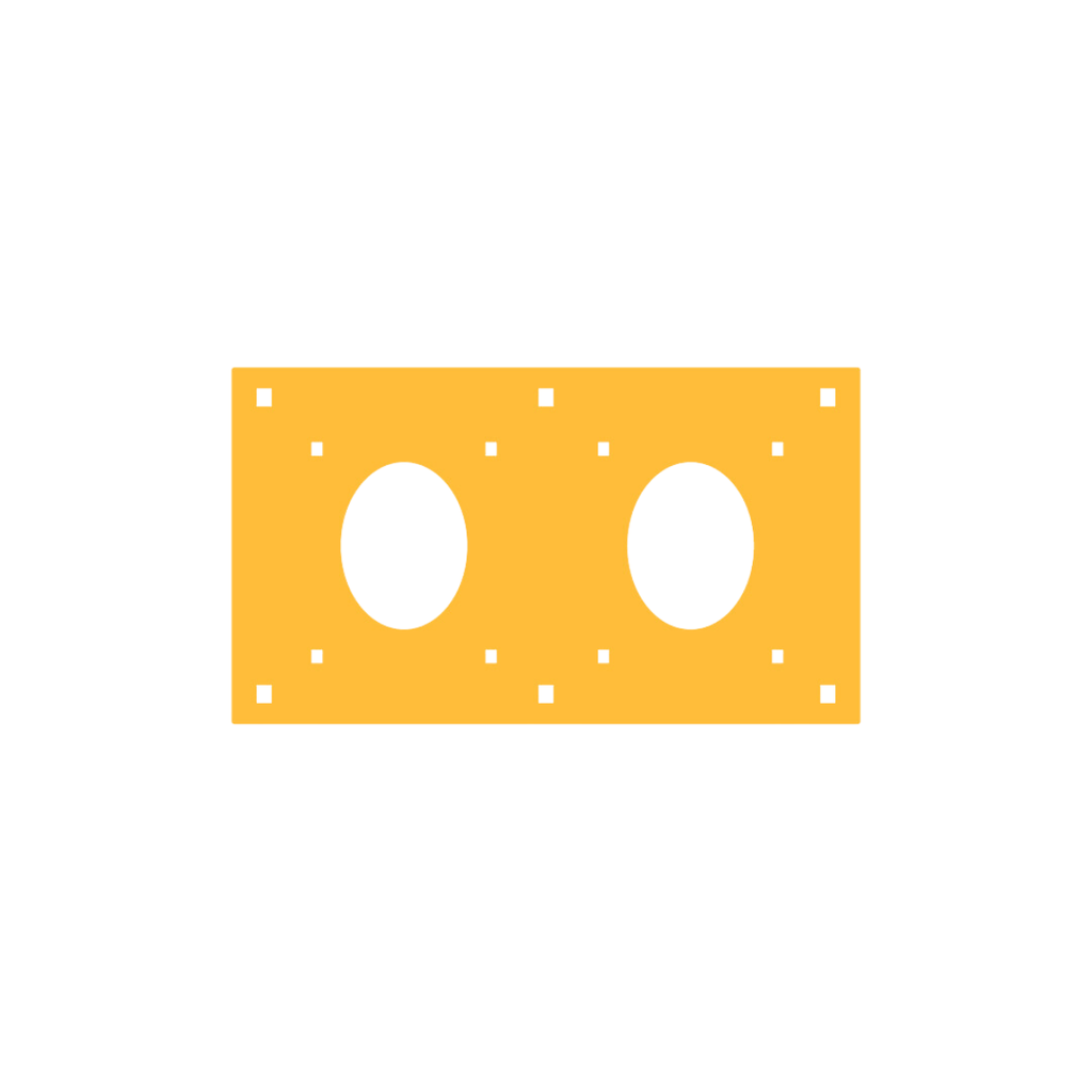 PLACA PORTANTE PARA CBOX AMARILLA