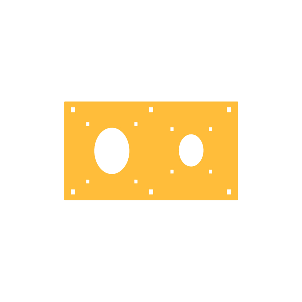 PLACA PORTANTE PARA CBOX AMARILLA