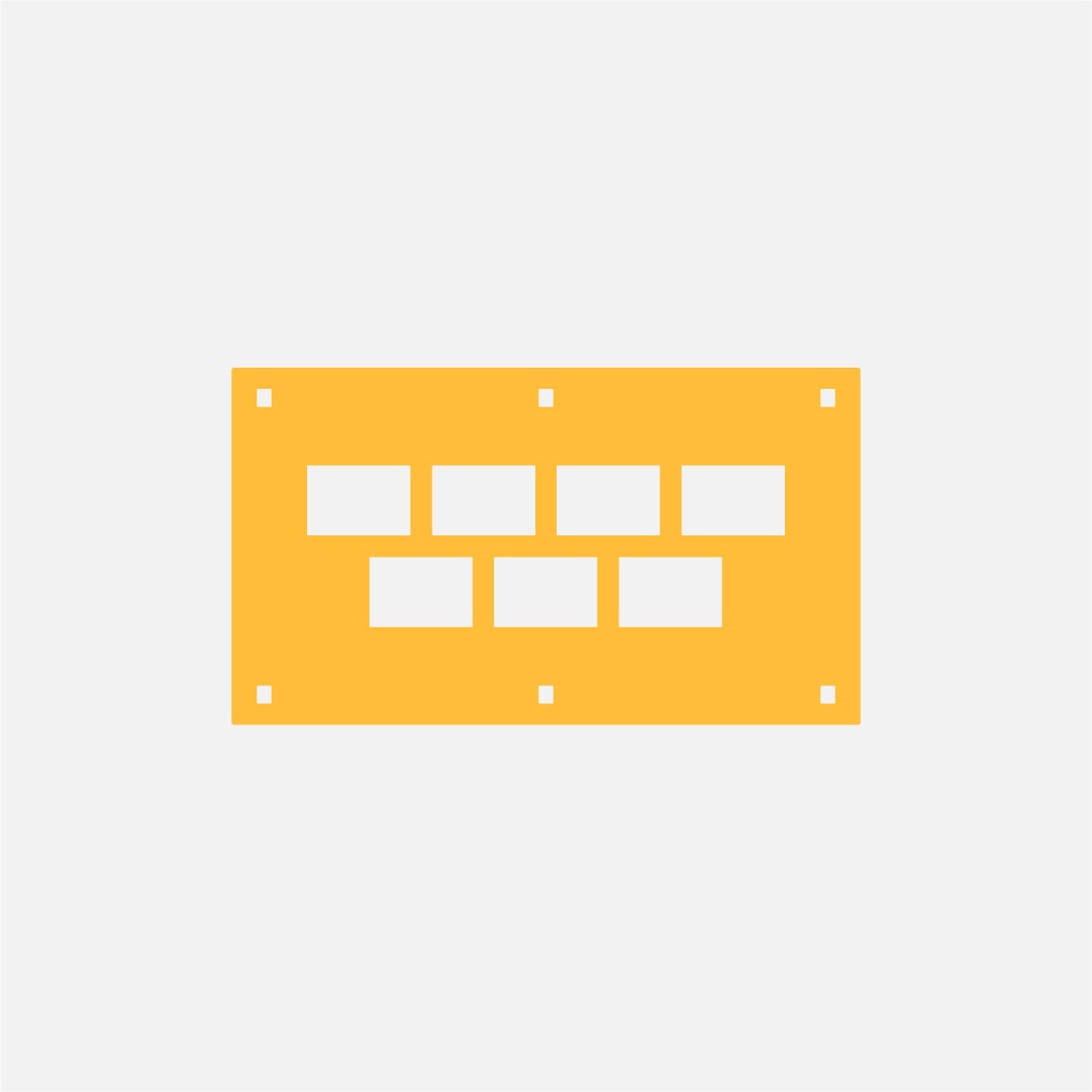 PLACA PORTANTE PARA CBOX AMARILLA