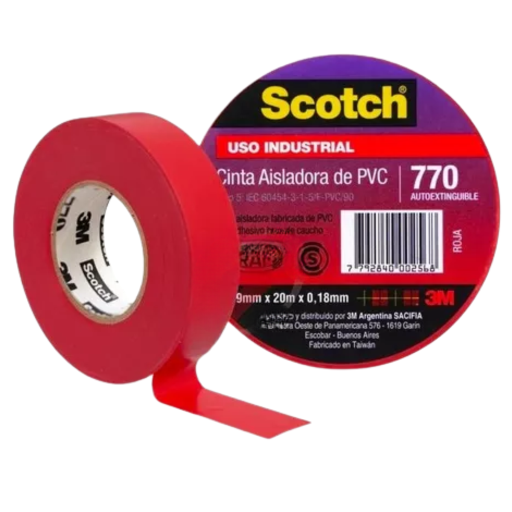 Scotch 770 Rojo  19 mm. x 20 m.