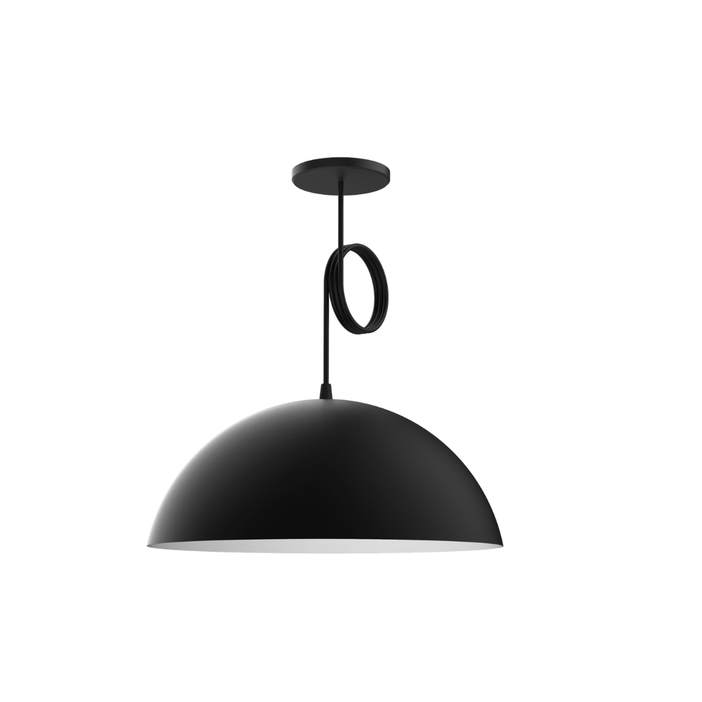 BELL06. COLGANTE 1 LUZ 40CM NEGRO-BLANCO