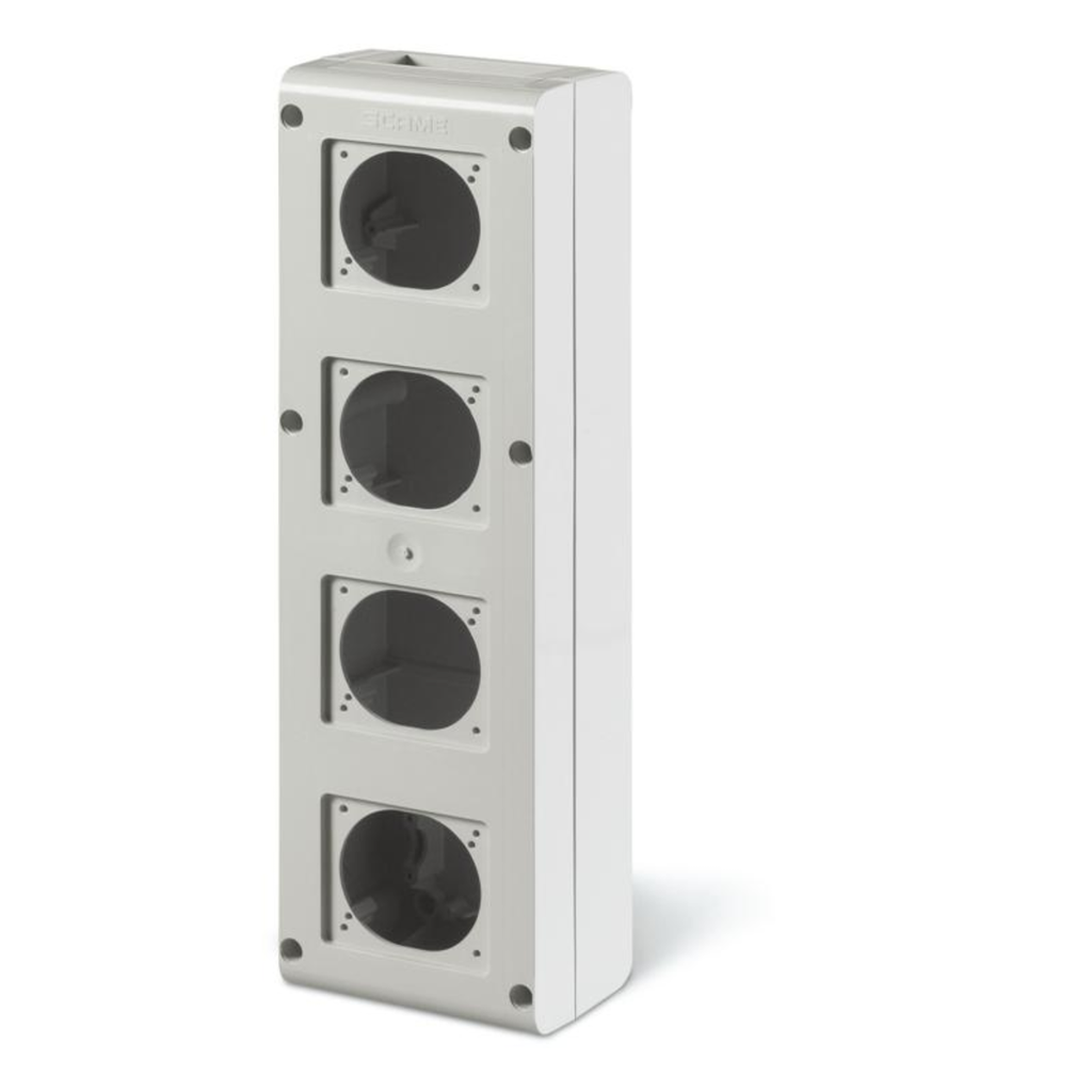 Cuadro de distribución IP66 para 4 bases  S/DIN 136x440x85mm Block