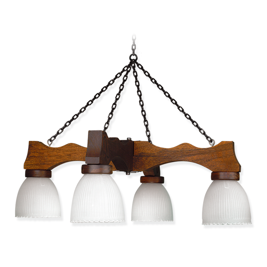 ARAÑA RUSTICA 4 LUCES SALVAVISTAS DE 13 CM5230/4