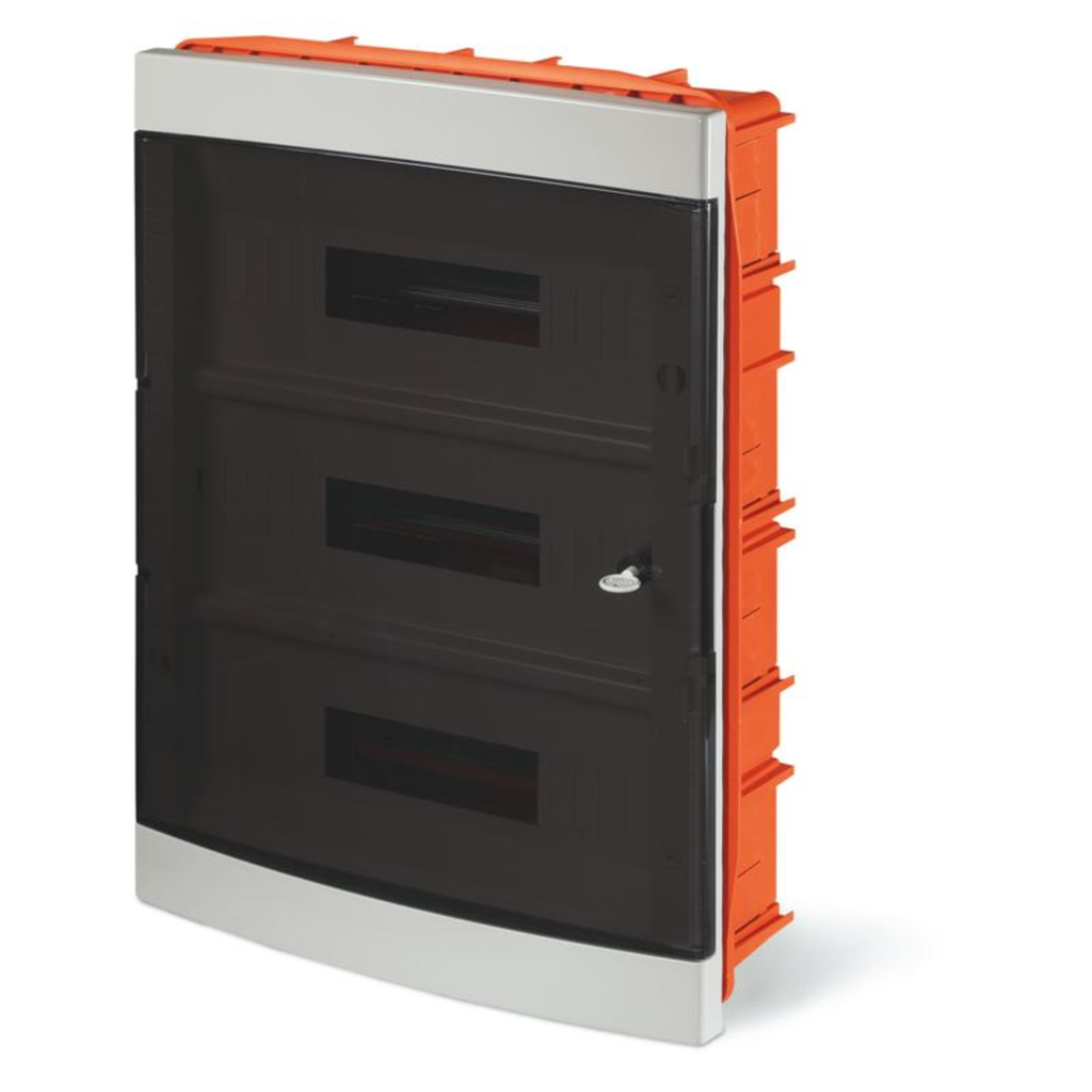 Caja para térmica de embutir 54 módulos DIN IP40 434x570x95mm gris Domino