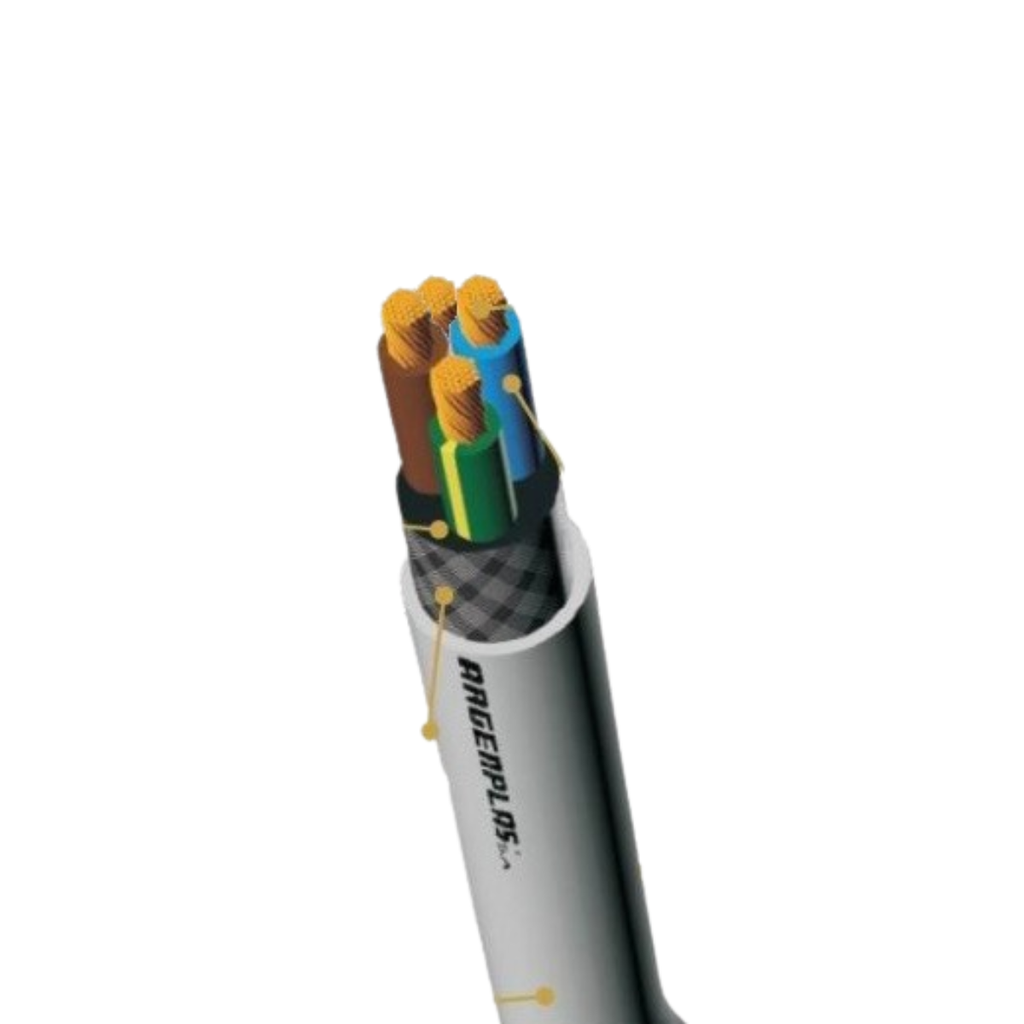 T.Taller blindado 4 x 1 mm2 Gris por metro