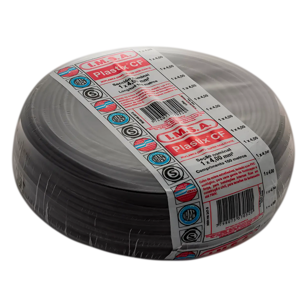 Unipolar 1 x 4 mm2 Gris rollo  IRAM NM 247-3