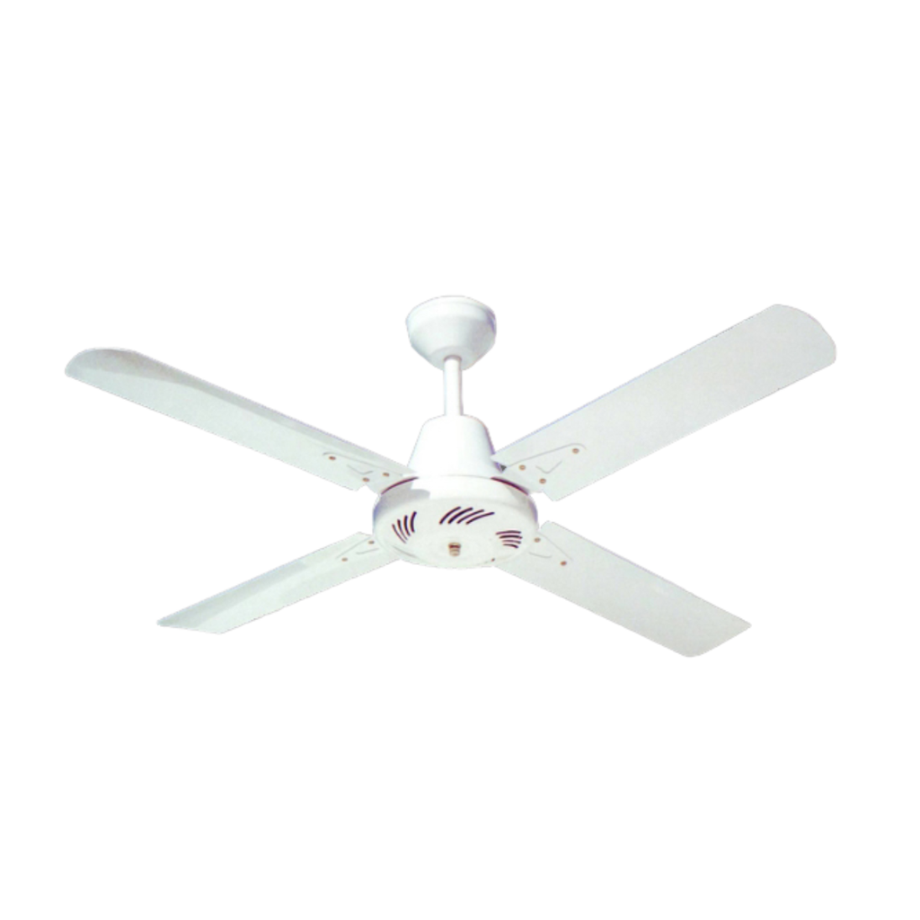 Ventilador de techo de cuatro palas metal 1200 mm. (Blanco)