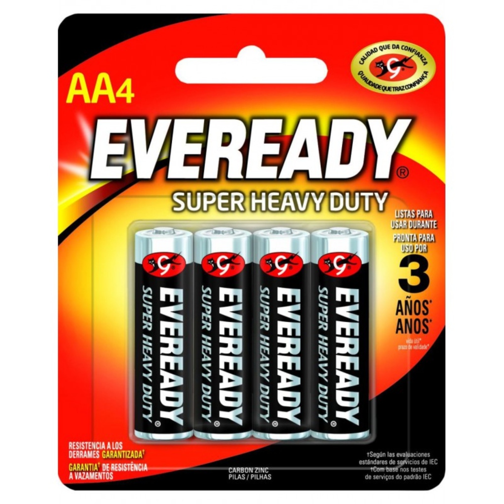 Pila Carbón Eveready CZN AA Blister x4