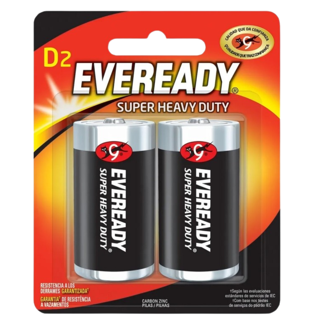 Pila Carbón Eveready CZN D Blister x2