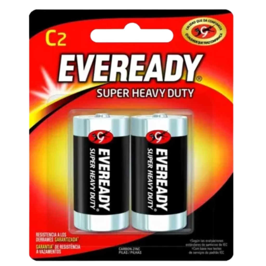 Pila Carbón Eveready CZN C Blister x2