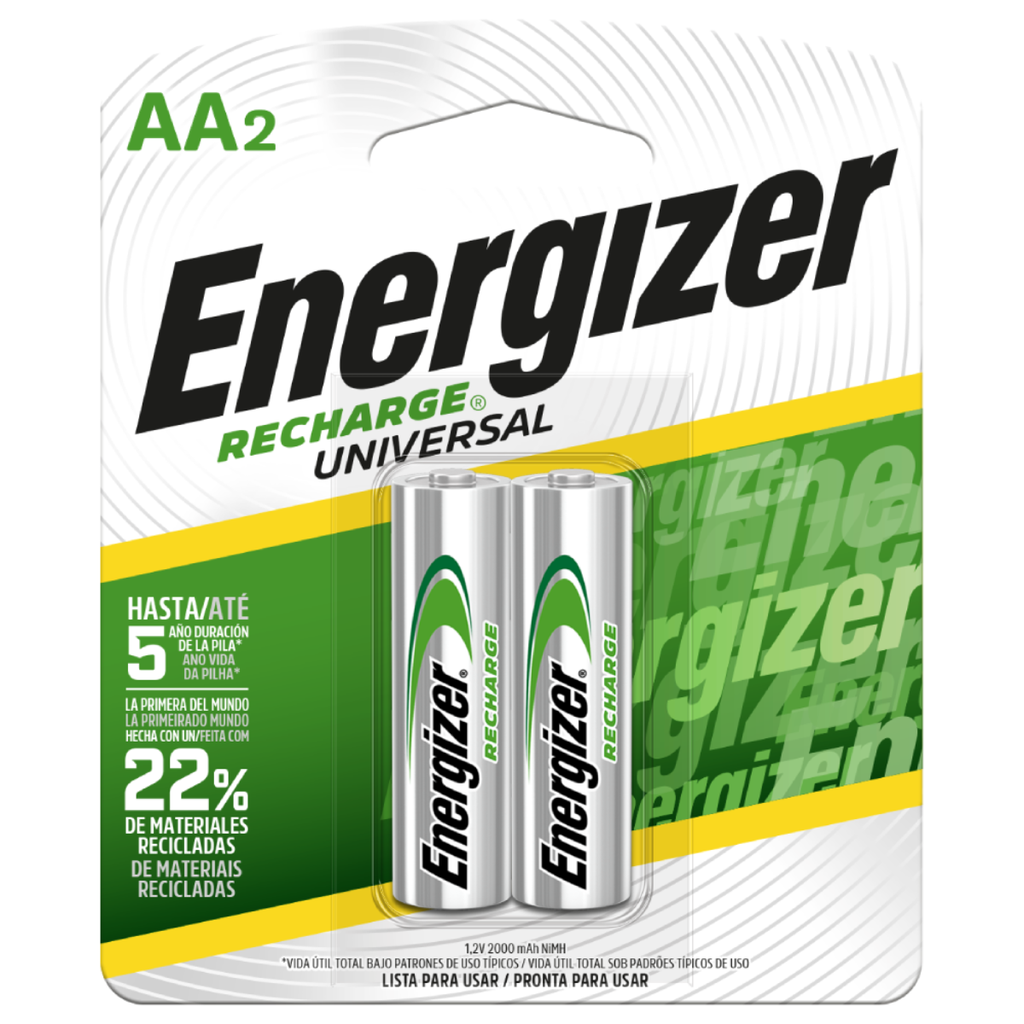 Pila Recargable Energizer AA NH15 Blister x2 2000mAh