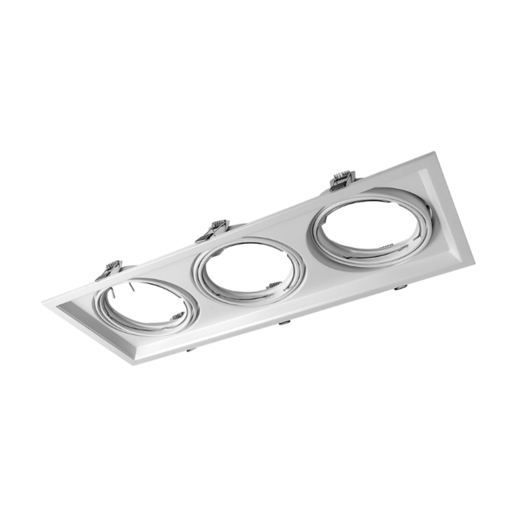 CARDANICO AR111 MACROLED DE EMBUTIR X3 MARCO BLANCO