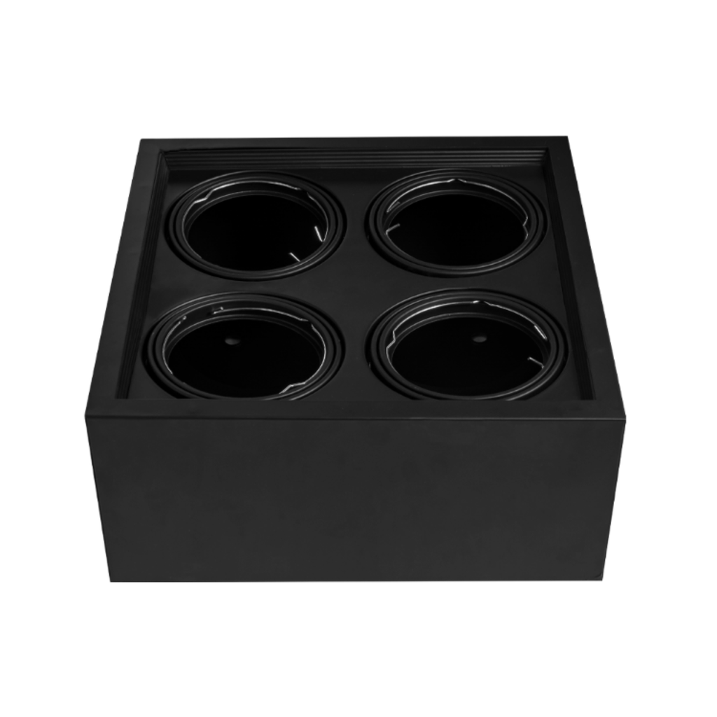 PLAFON CARDANICO AR111 X4 NEGRO