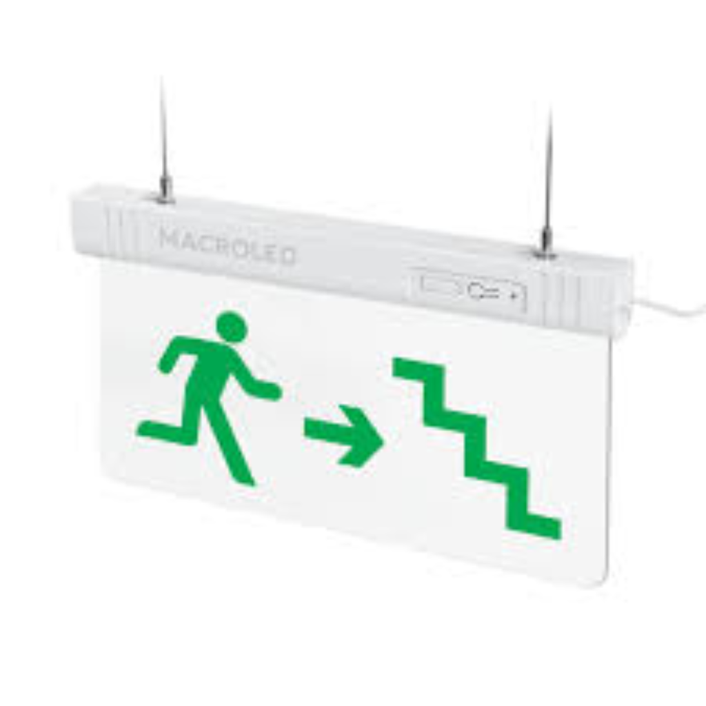 CARTEL DE SALIDA DE EMERGENCIA LUMINOSO (HOMBRE ESCALERA)