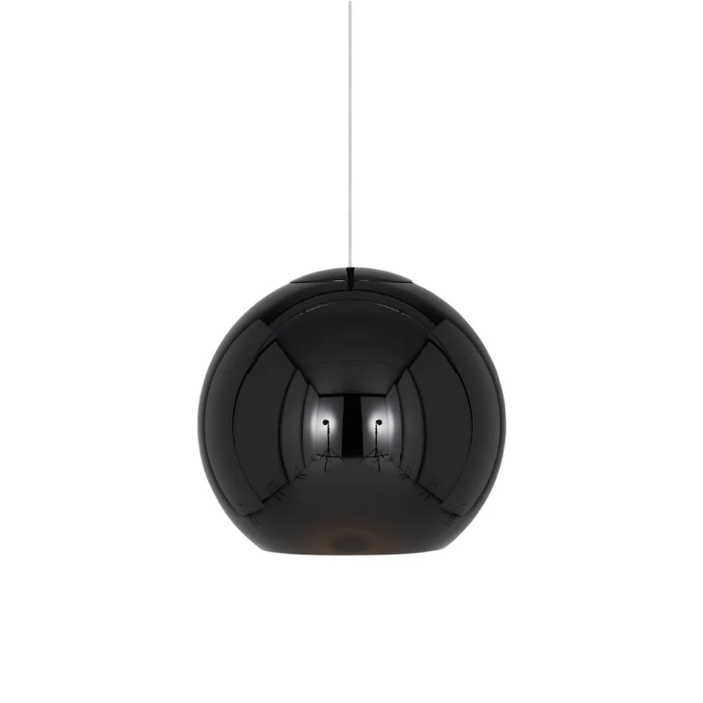TOM XS - COLGANTE CRISTAL ESPEJO NEGRO E27 150MM