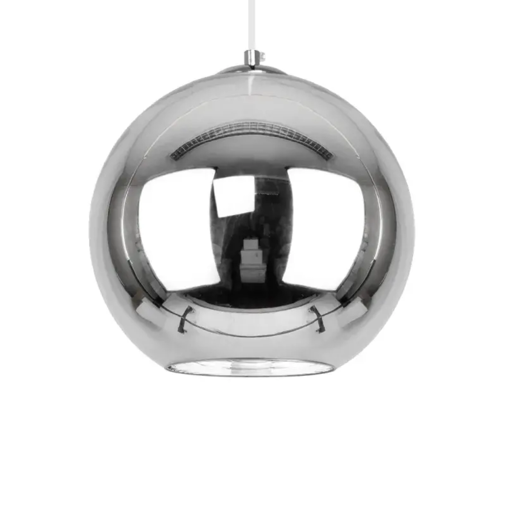 TOM XS - COLGANTE CRISTAL ESPEJO NÍQUEL BRILLO E27 150MM