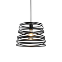 TWIST L - COLGANTE 1 LUZ E27 NEGRO 400MM