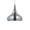 Colgante de chapa cromo; ø36cm para E27