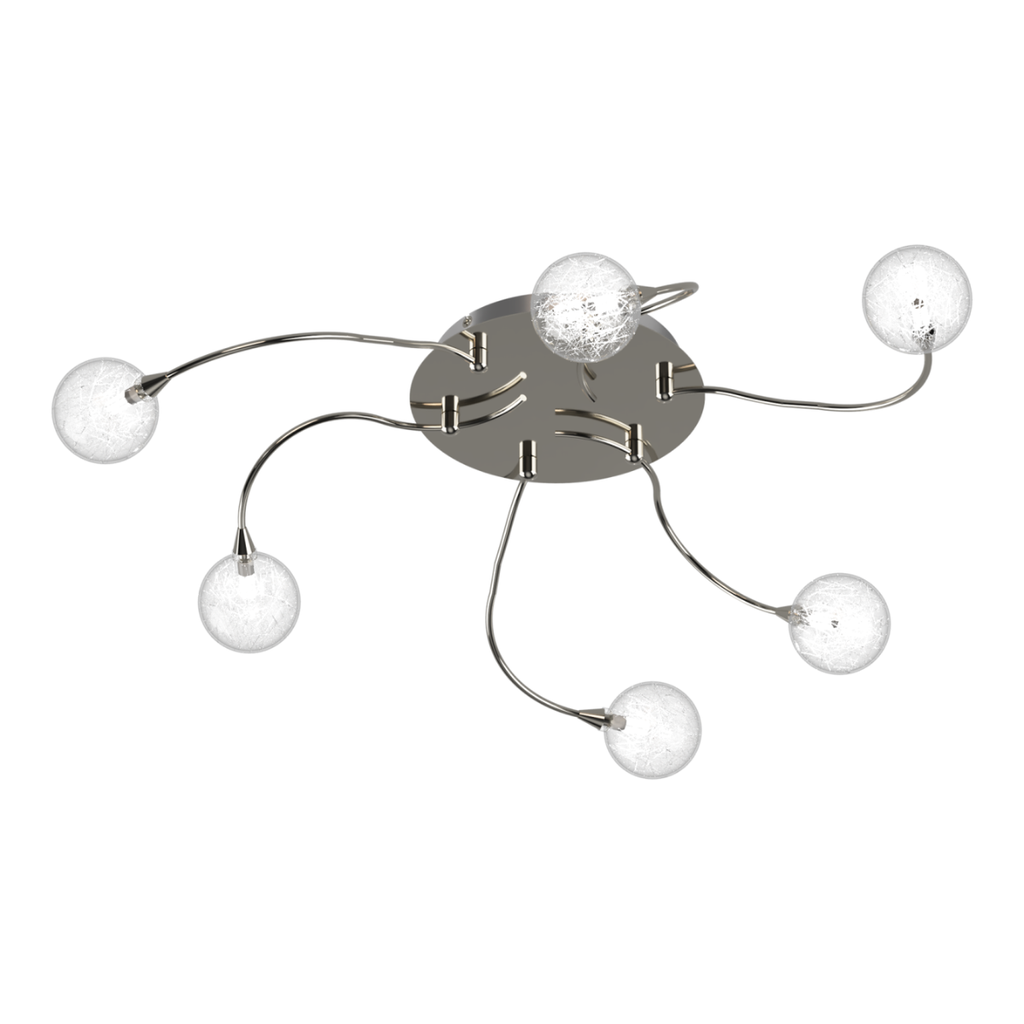 PLAFON 6 LUCES CROMO