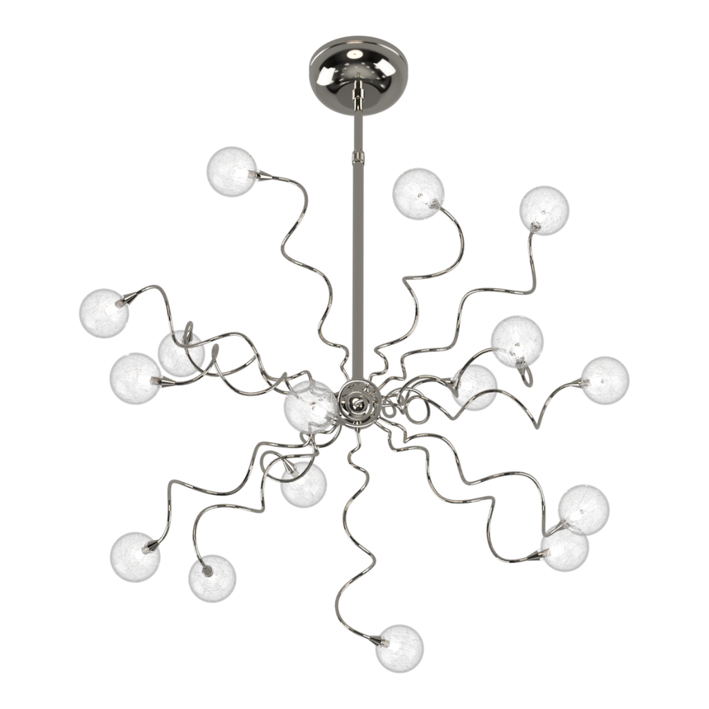 ARAÑA 16 LUCES CROMO O COBRE