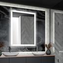 Espejo Rect./Vertical 60x80 cm, luz calida; touch, 24w