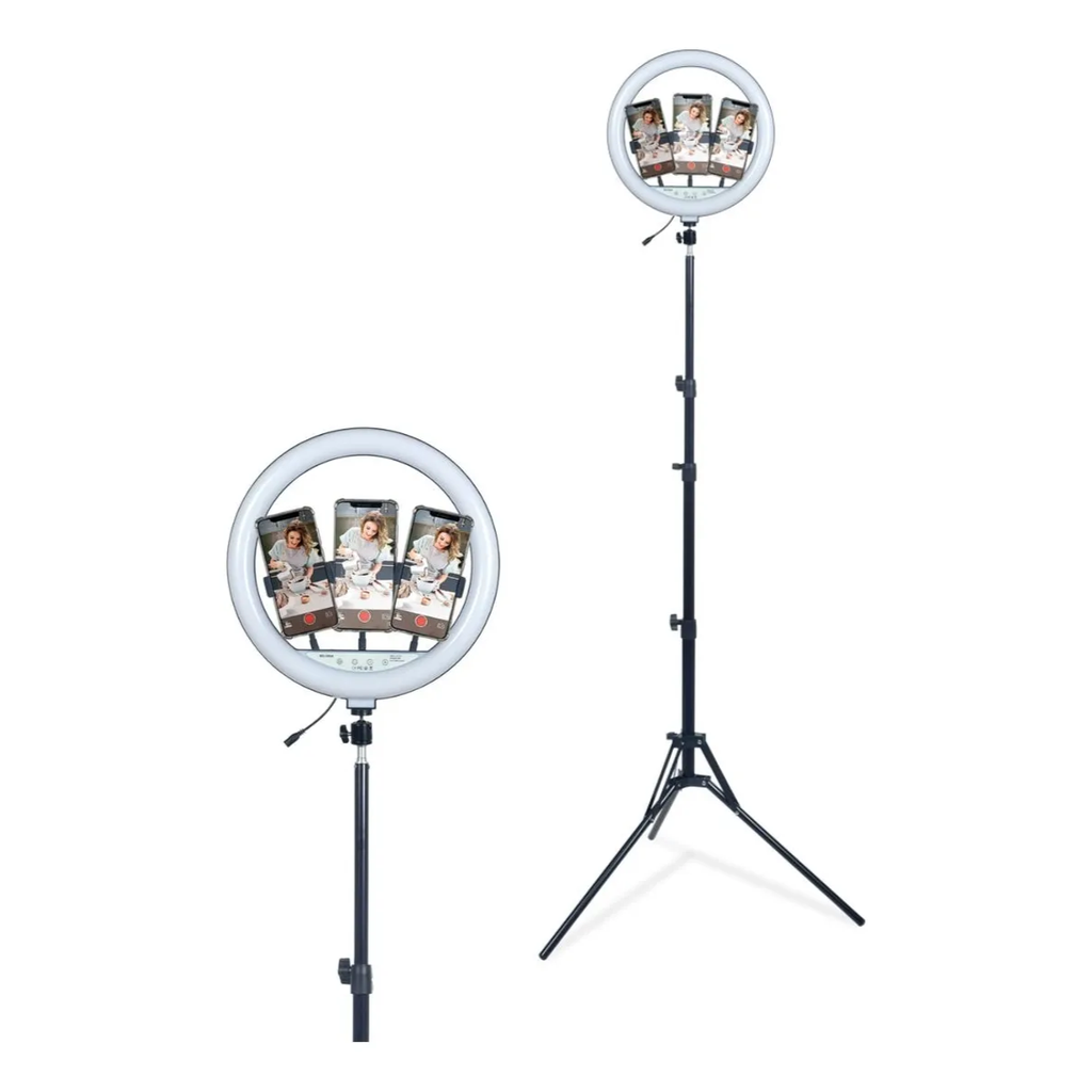 Anillo de luz de 3 colores, Ø36cm + 3 soporte para cel