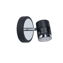 Spot de chapa de 1 luz negro con detalle cromo para Gu10