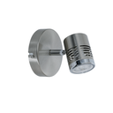 Spot de chapa de 1 luz platil con detalle cromo para Gu10