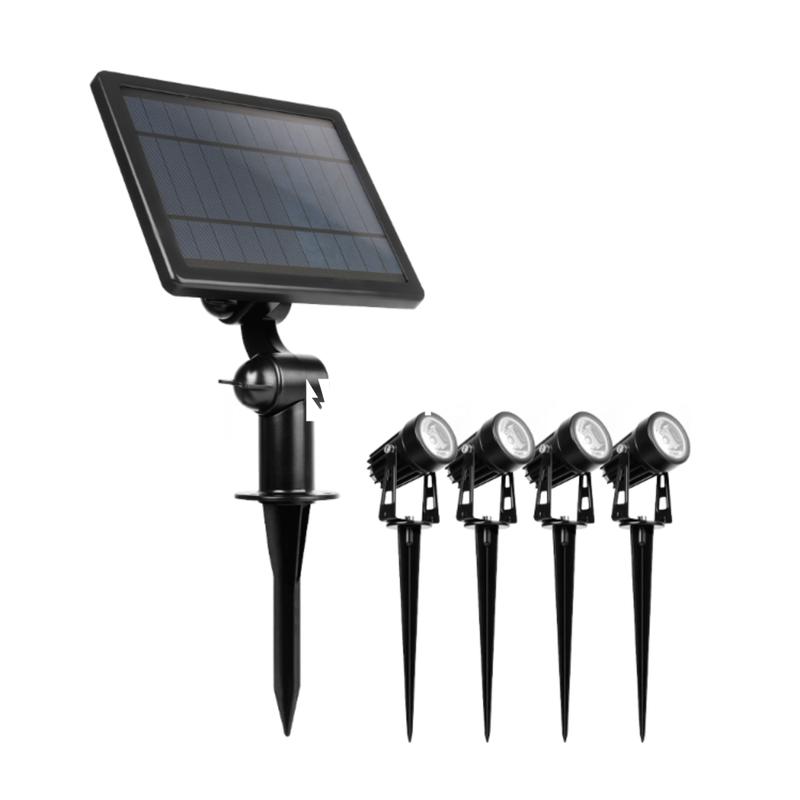 Estaca solar 1 panel 4 estacas 4w Macroled calido
