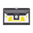 Artefacto exterior solar de pared 5W c/sensor de mov. Macroled calido
