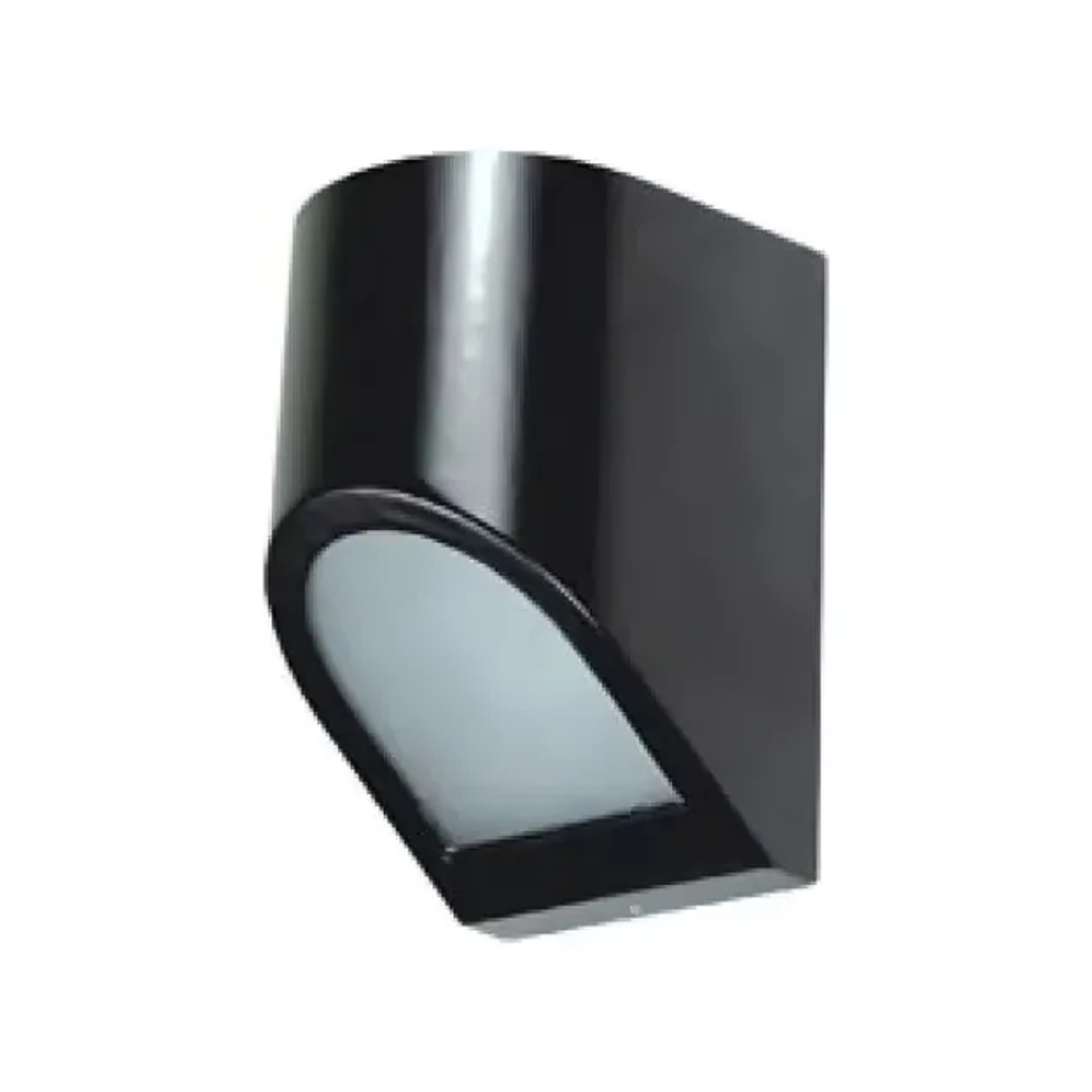 Luminaria DUPLO de aplicar en pared c/ zócalo E27. Cuerpo en aluminio inyectado, con vidrio satinado.