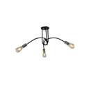 CHARLY - APLIQUE 3 LUCES E27 NEGRO CABEZAL CROMO