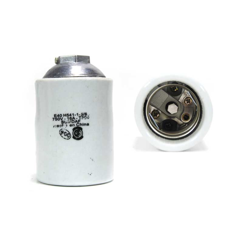 PORTALÁMPARA ARMADO E27 CON CASQUILLO DE ALUMINIO DE 5/8