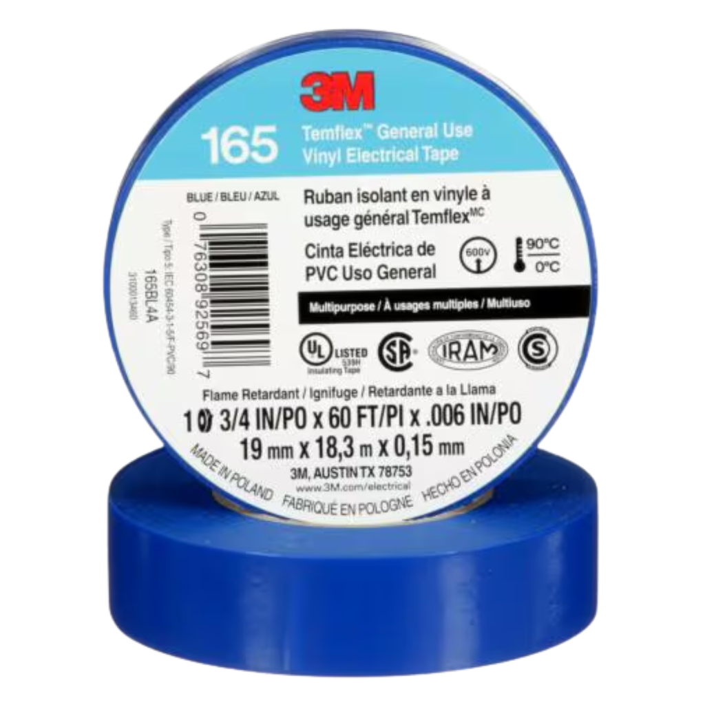 Temflex 165 19mm x 18m azul