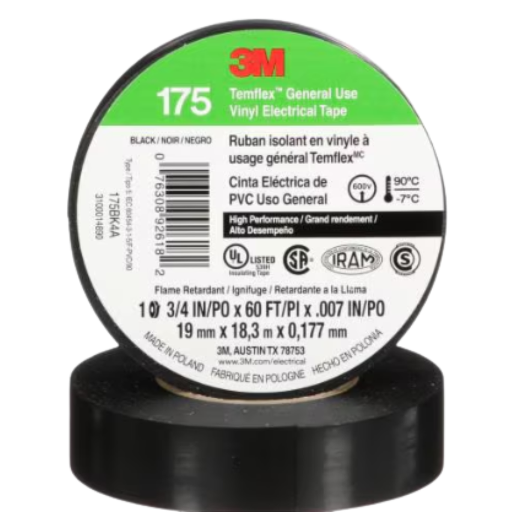 Temflex 175 19mm x 18m negra