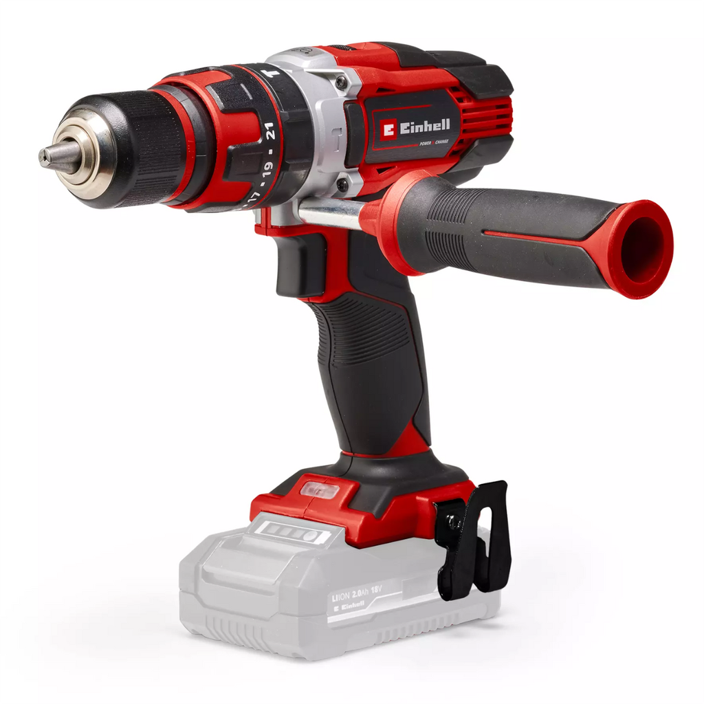 TE-CD 18-48 LI-I Taladro Inalámbrico con percusión. Batería Compatible con Power X-Change - Torque: 48 Nm - Engranaje: 2 velocidades Velocidad: 0 – 320 min- 1 / 0 – Ajustes de torque: 23 + 1 + 1- Mandril: 13 mm - Tiempo de carga: 30 min. Equipo sin bateria ni cargador.