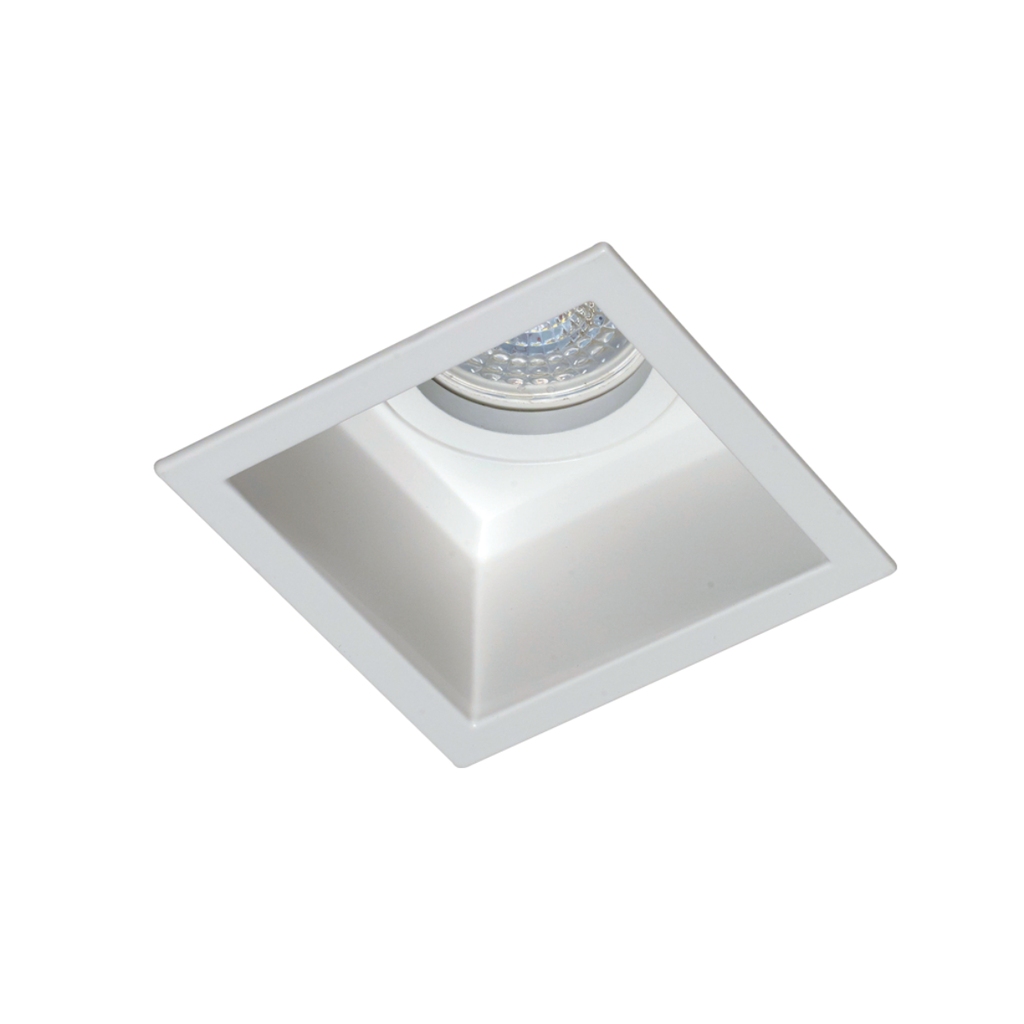 Embutido cuadrado movil aluminio blanco para GU10