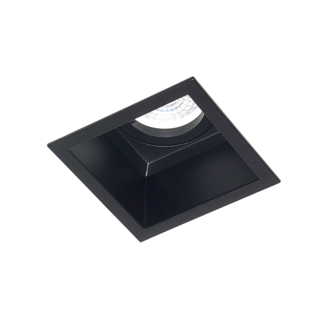 Embutido cuadrado movil aluminio negro para GU10