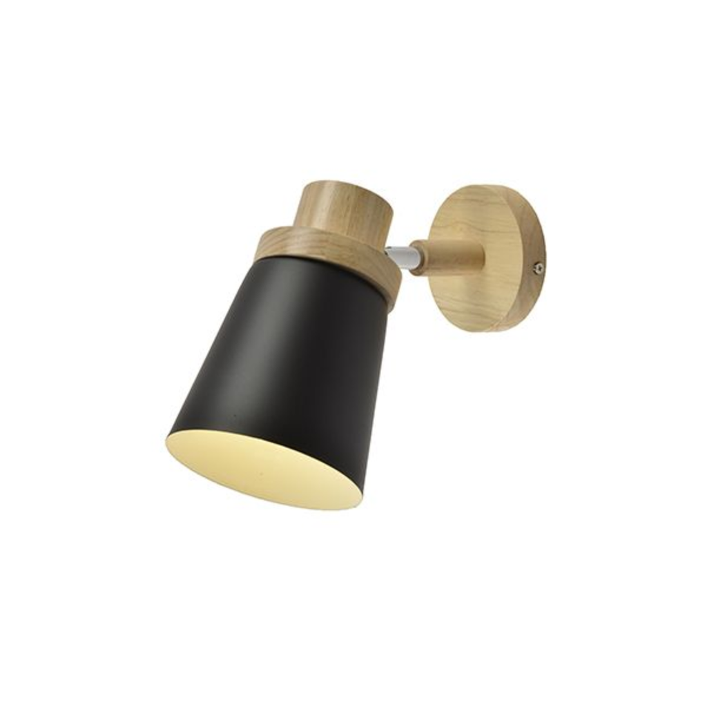 LUMINARIA APLIQUE LOTO LEUK NEGRO