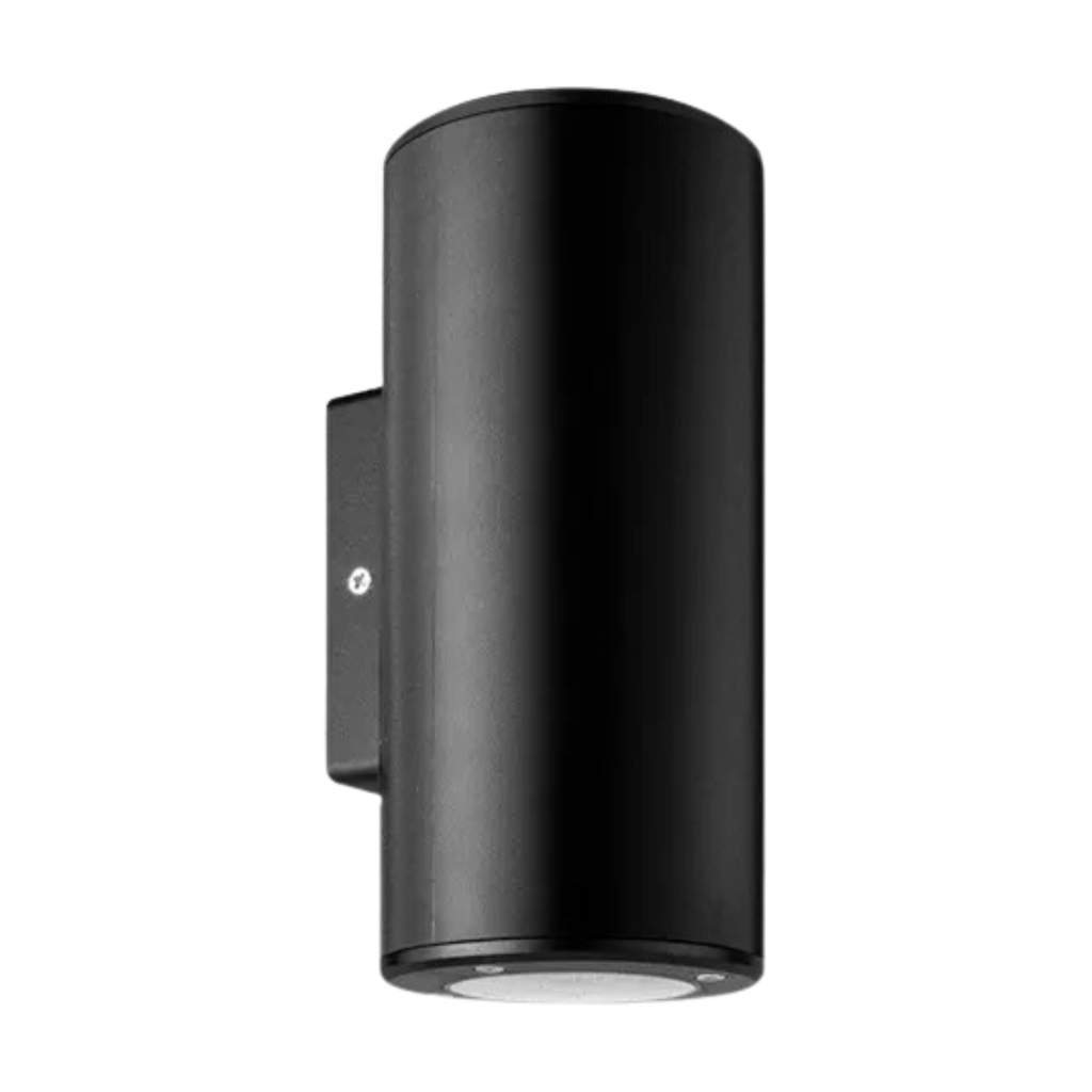ARTEFACTO DE APLICAR EXTERIOR REDONDO, COLOR NEGRO, BIDIRECCIONAL, IP54, AC100240V, GU10, 9W MAX