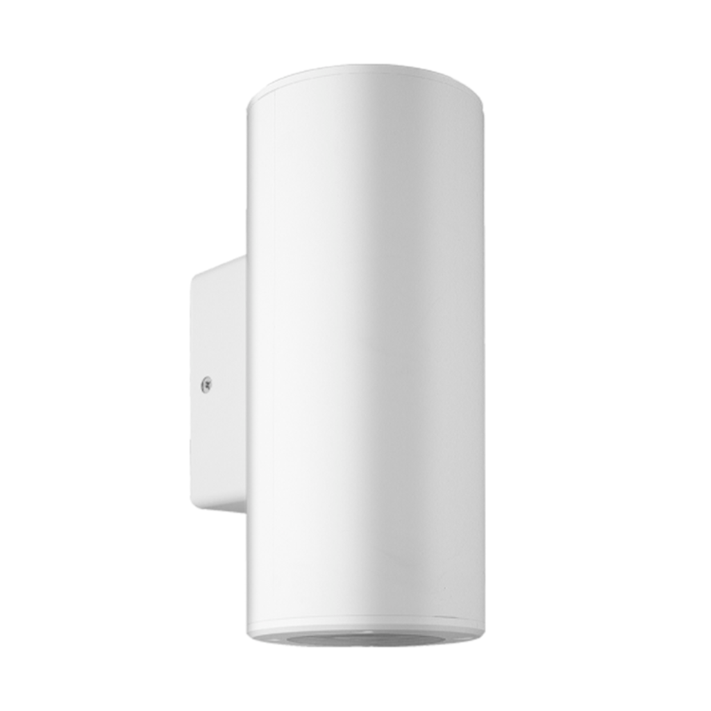 ARTEFACTO DE APLICAR EXTERIOR REDONDO, COLOR BLANCO, BIDIRECCIONAL, IP54, AC100240V, GU10, 9W MAX