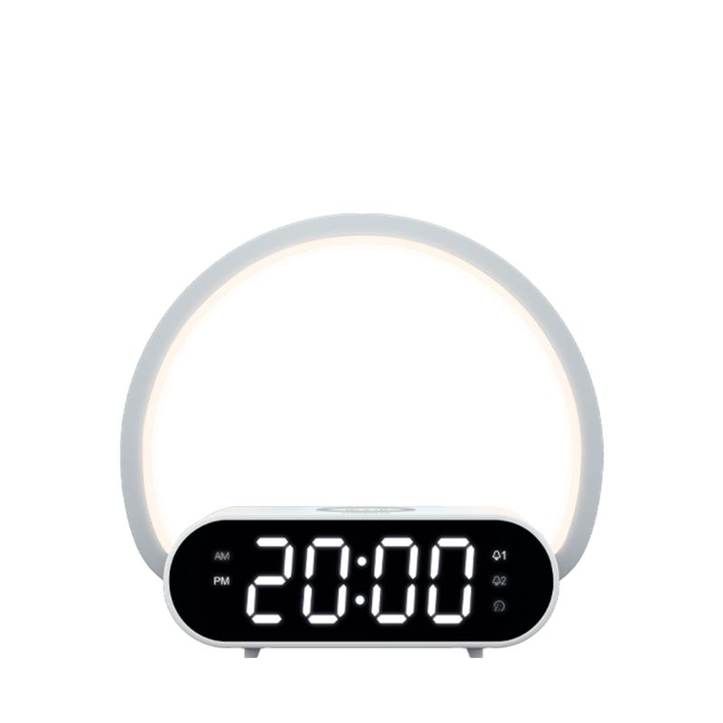 Velador vulcano 5W con reloj dimerizable Macroled calido