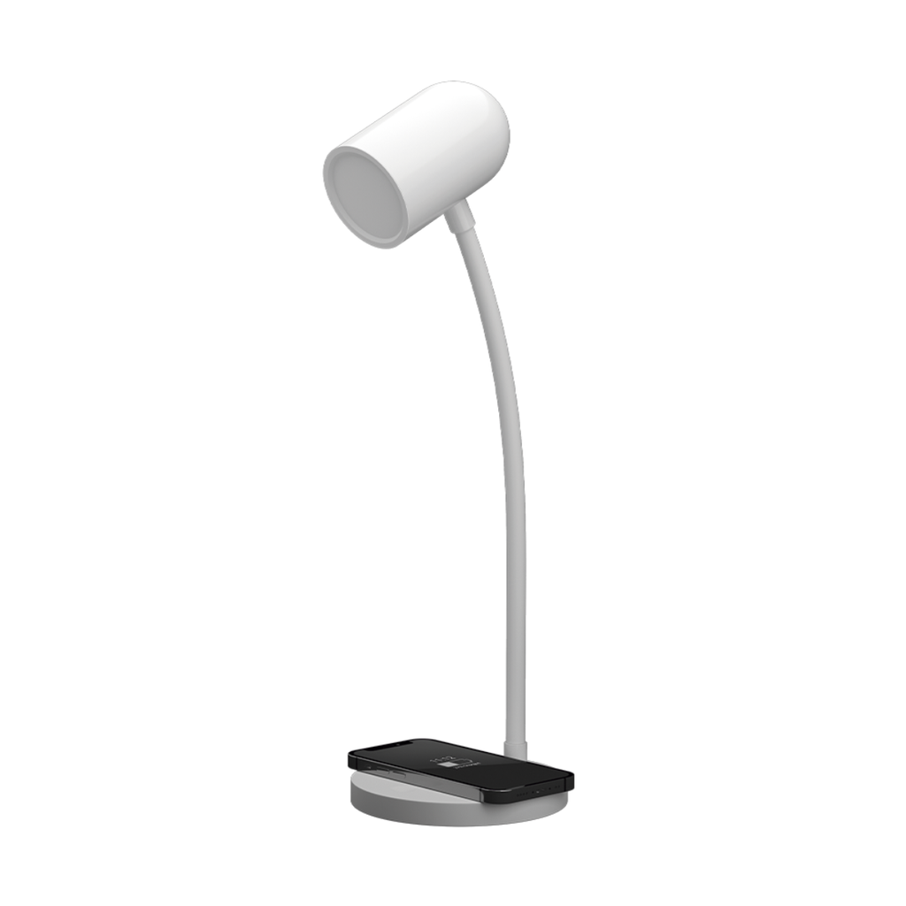 LAMPARA LED VELADOR BLANCO, 4W 230LM, AC100-240V, RA>80, BLANCO CALIDO, DIMEABLE, CARGADOR INALAMBRICO, MEMORIA ULTIMA FUNCION